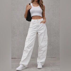 American Eagle Outfitters Men's Air White Straight Jeans